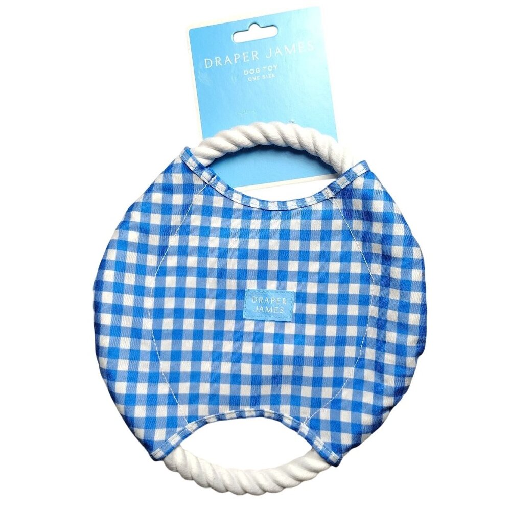 Draper James Blue Gingham Dog Toy With Rope Handles